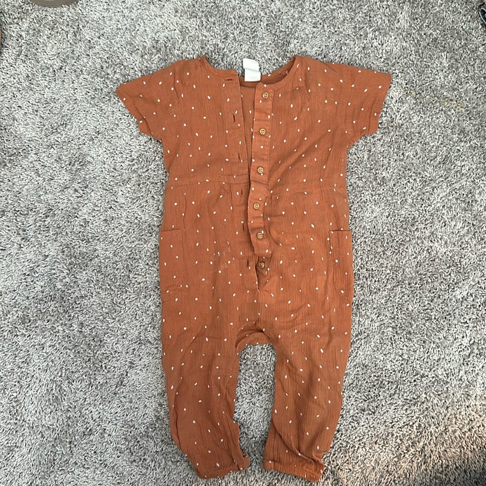 H&M Muslin Button-front jumpsuit - 18M